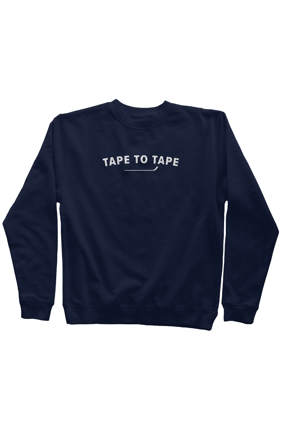 Tape to Tape Rinkside Crewneck Sweatshirt Navy Blue | Barn Garb Hockey Threads