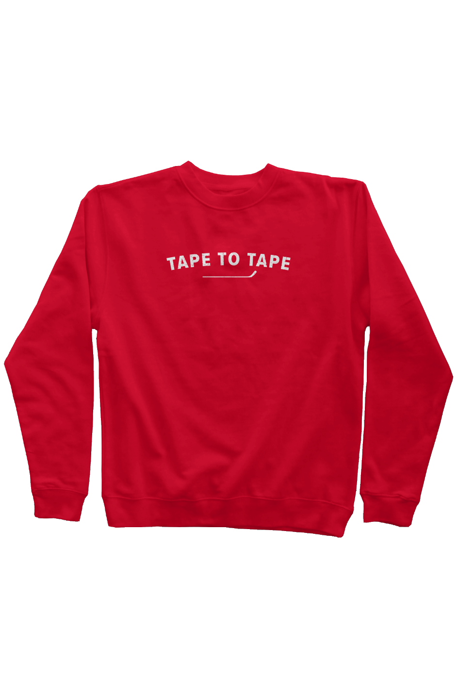 Tape to Tape Rinkside Crewneck Sweatshirt Red | Barn Garb Hockey Threads