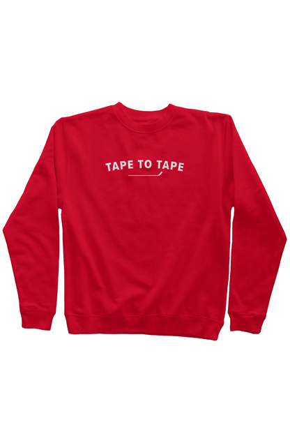 Tape to Tape Rinkside Crewneck Sweatshirt Red | Barn Garb Hockey Threads
