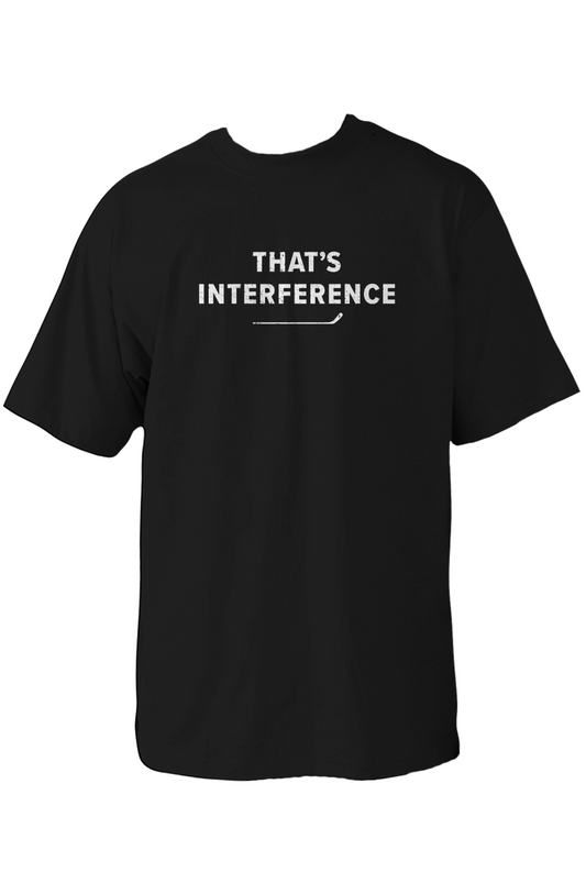 That's Interference 90s Throwback Tee Black | Barn Garb Hockey Threads