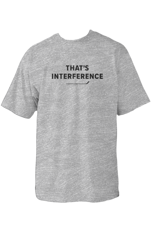 That's Interference 90s Throwback Tee Grey | Barn Garb Hockey Threads