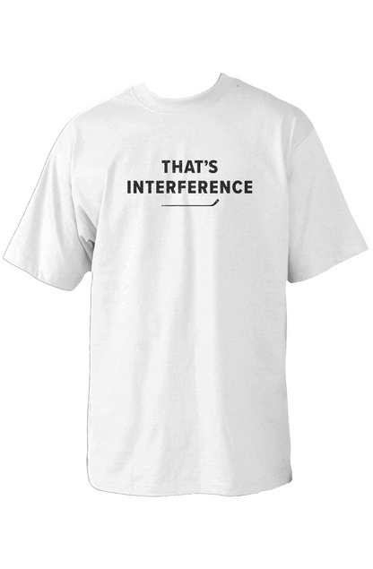 That's Interference 90s Throwback Tee White | Barn Garb Hockey Threads