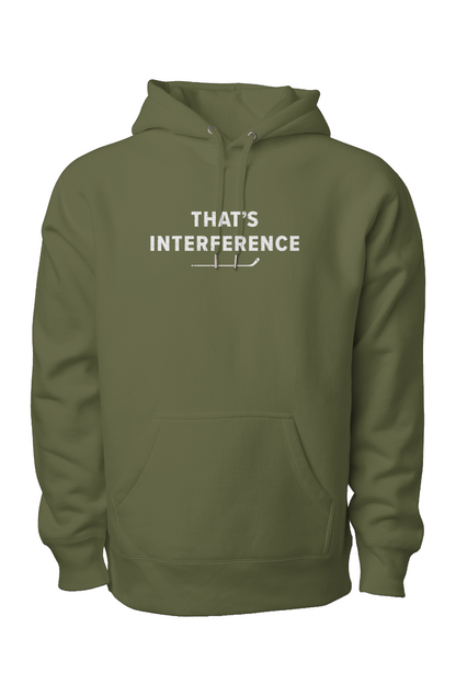 That's Interference Legend Heavyweight Hoodie Military Green | Barn Garb Hockey Threads