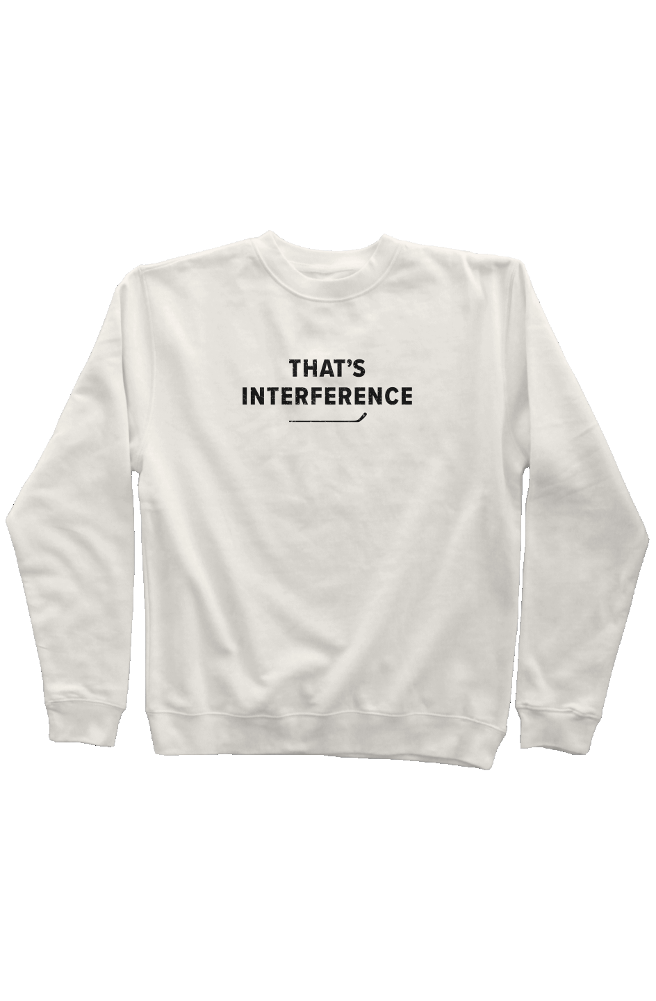 That's Interference Rinkside Crewneck Sweatshirt Bone | Barn Garb Hockey Threads