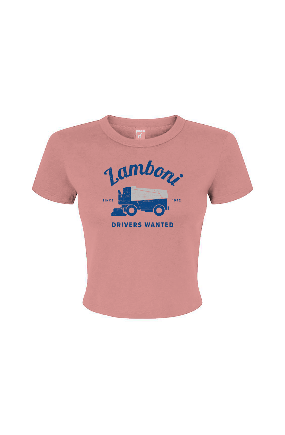 The Barn Babe Drivers Wanted Micro Rib Baby Tee Pink | Barn Garb Hockey Threads