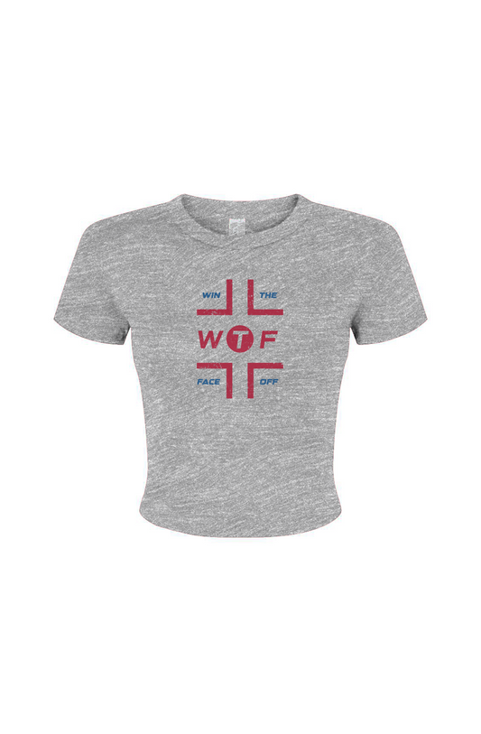 The Barn Babe Hash Clash Micro Rib Baby Tee Grey | Barn Garb Hockey Threads