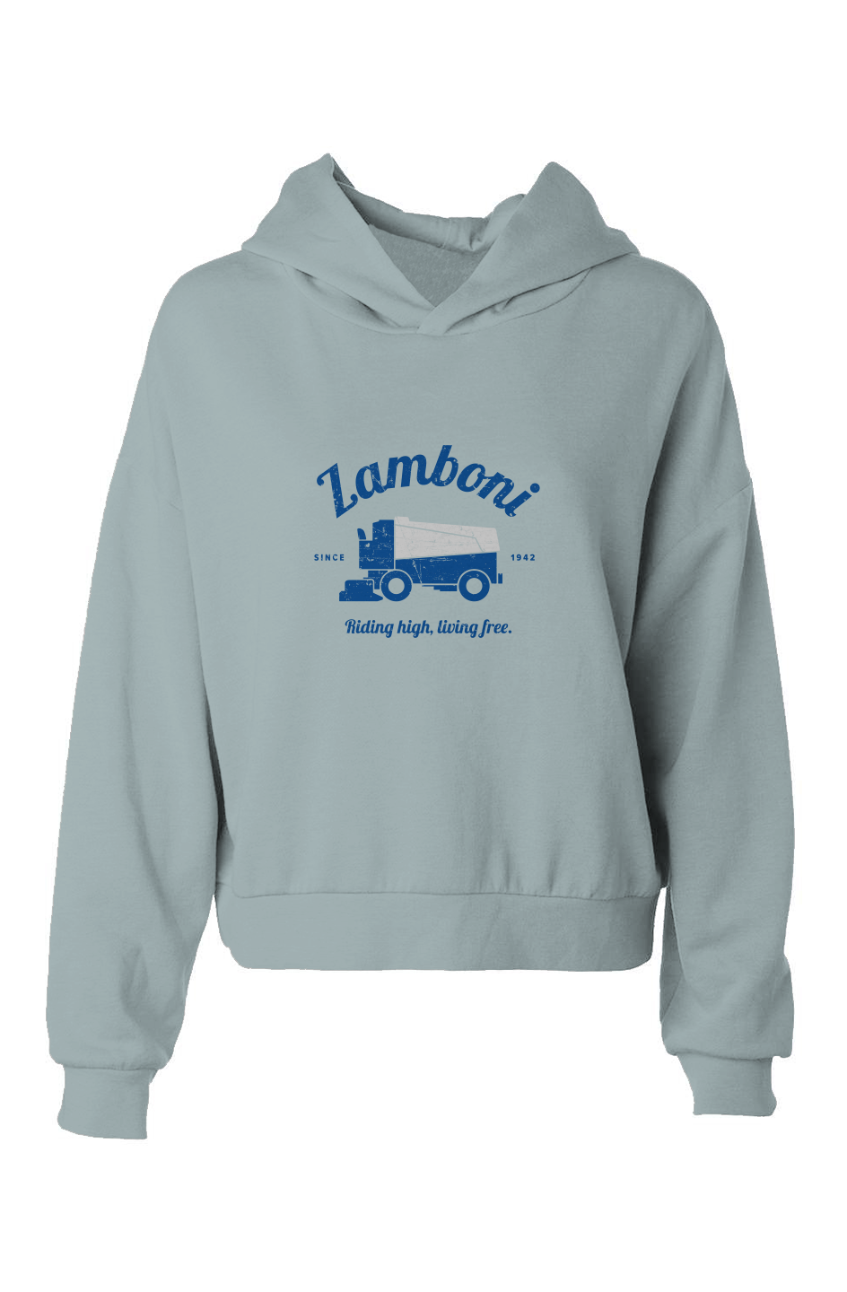 The Barn Babe Riding High LIving Free Hip-Height Hoodie Blue | Barn Garb Hockey Threads