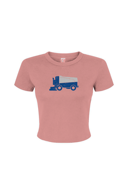 The Barn Babe Surface Boss Micro Rib Baby Tee Pink | Barn Garb Hockey Threads
