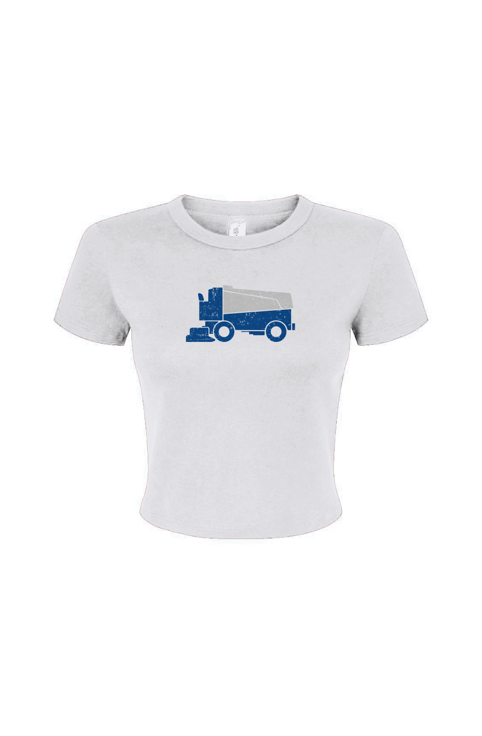 The Barn Babe Surface Boss Micro Rib Baby Tee White | Barn Garb Hockey Threads