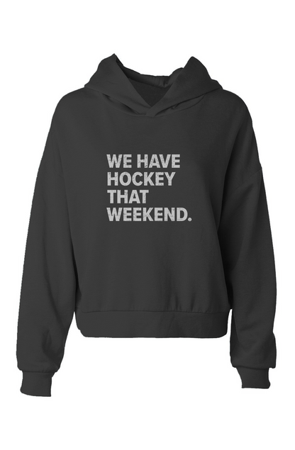 The Barn Babe We Have Hockey That Weekend Hip-Height Hoodie Black | Barn Garb Hockey Threads