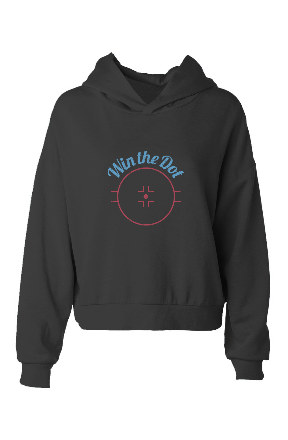 The Barn Babe Win the Dot Hip-Height Hoodie Black | Barn Garb Hockey Threads