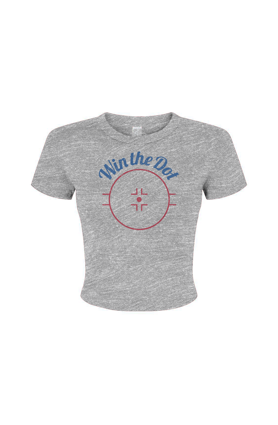 The Barn Babe Win the Dot Micro Rib Baby Tee Grey | Barn Garb Hockey Threads