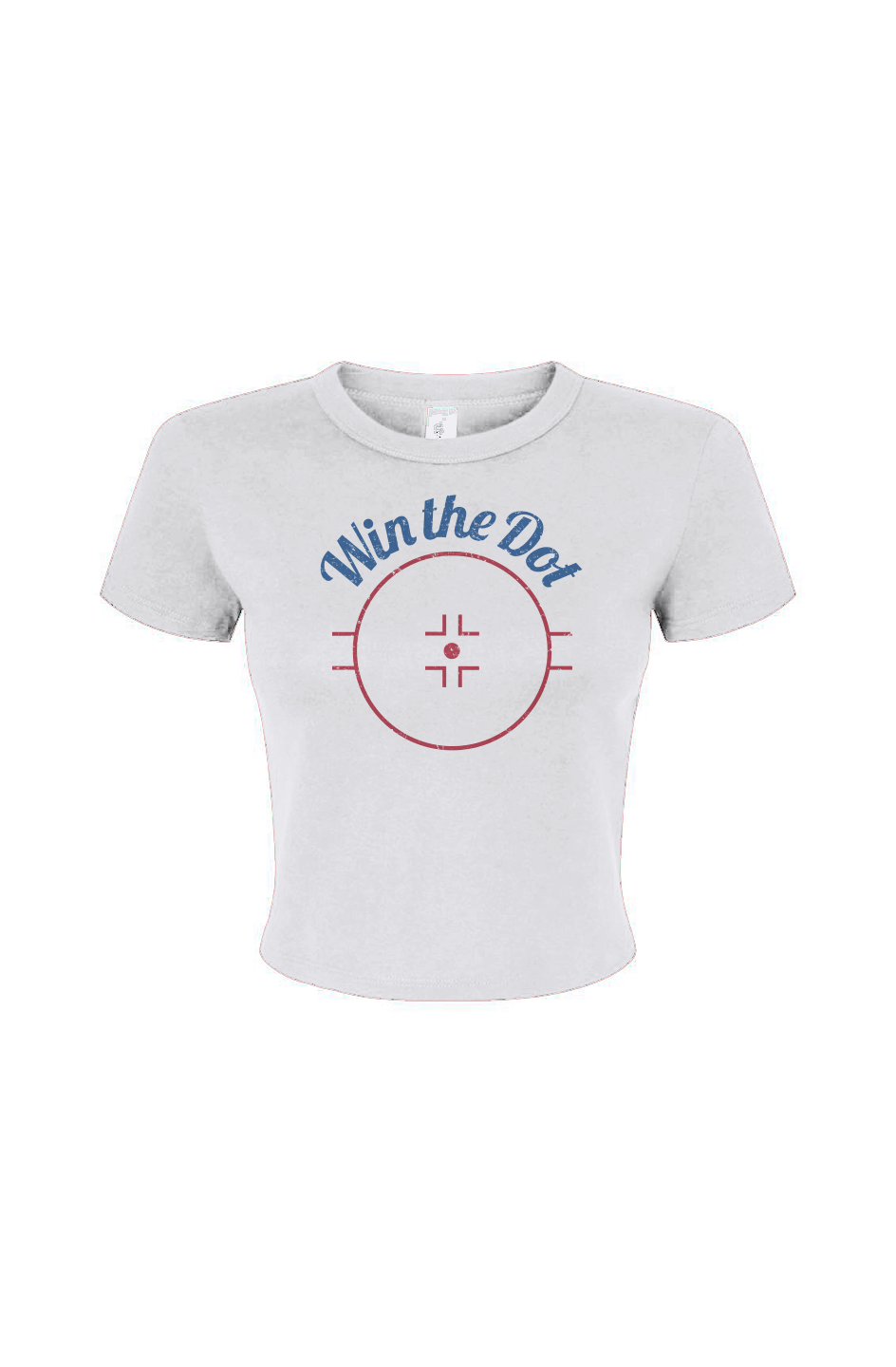 The Barn Babe Win the Dot Micro Rib Baby Tee White | Barn Garb Hockey Threads