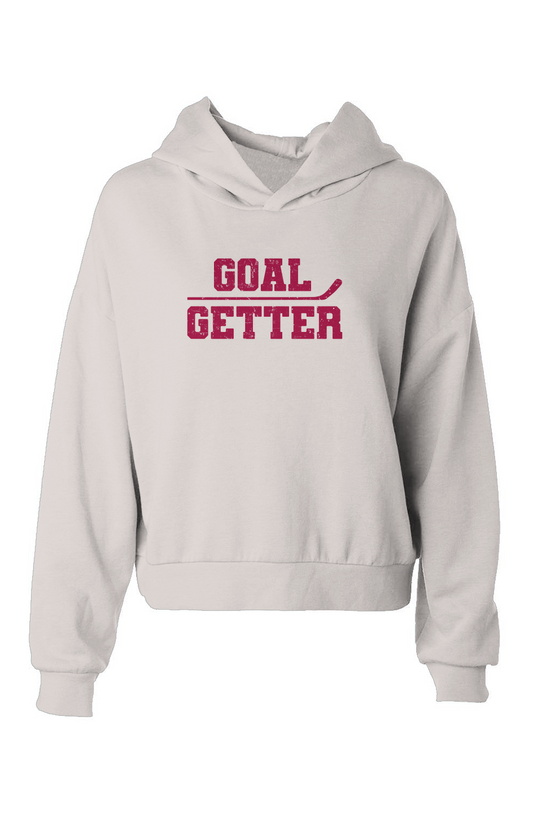The Barn Babe Win the Faceoff Hip-Height Hoodie Bone | Barn Garb Hockey Threads