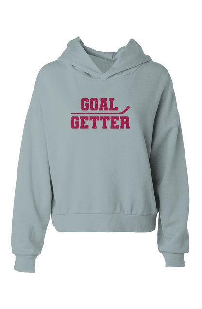 The Barn Babe Win the Faceoff Hip-Height Hoodie Sage | Barn Garb Hockey Threads