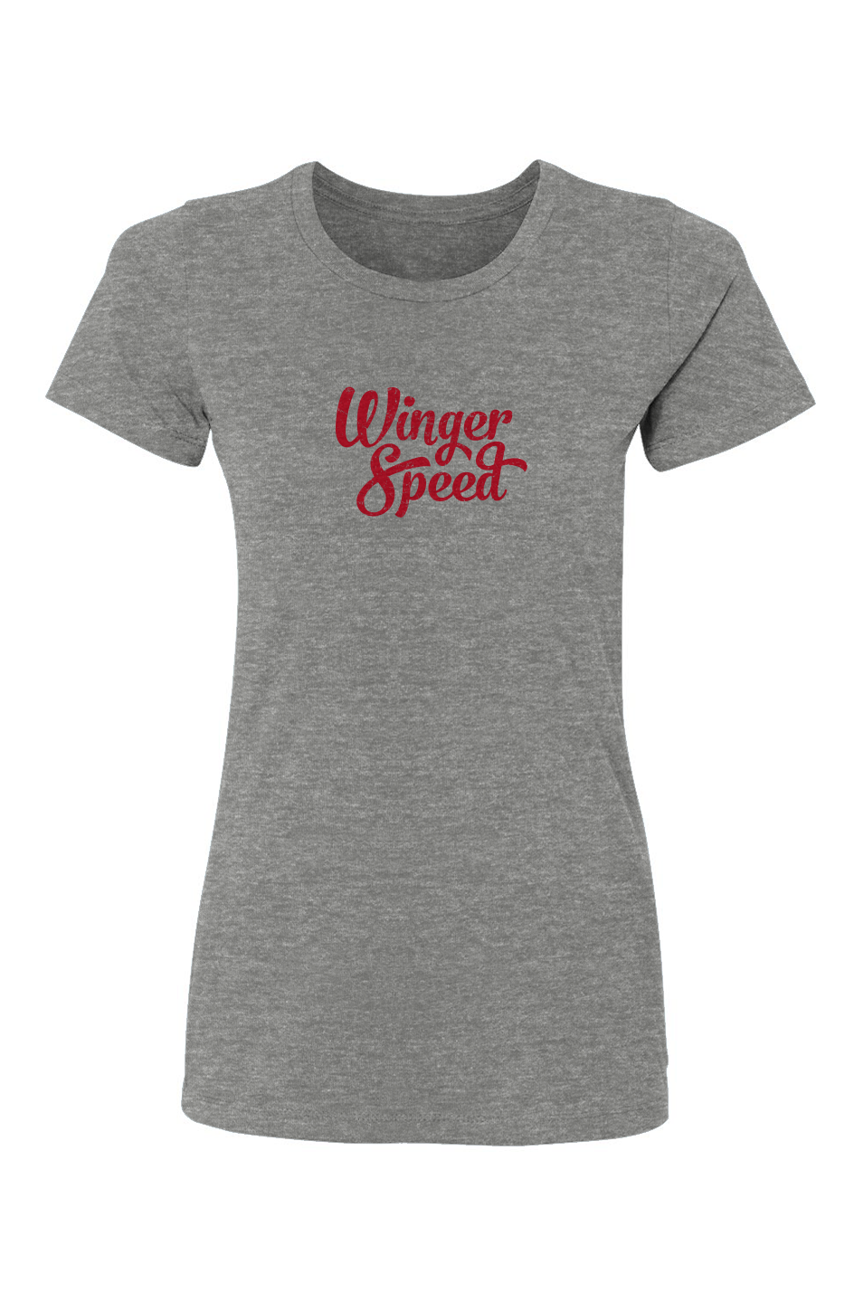The Barn Babe Winger Speed Tee Grey | Barn Garb Hockey Threads