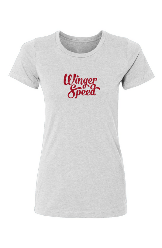 The Barn Babe Winger Speed Tee White | Barn Garb Hockey Threads