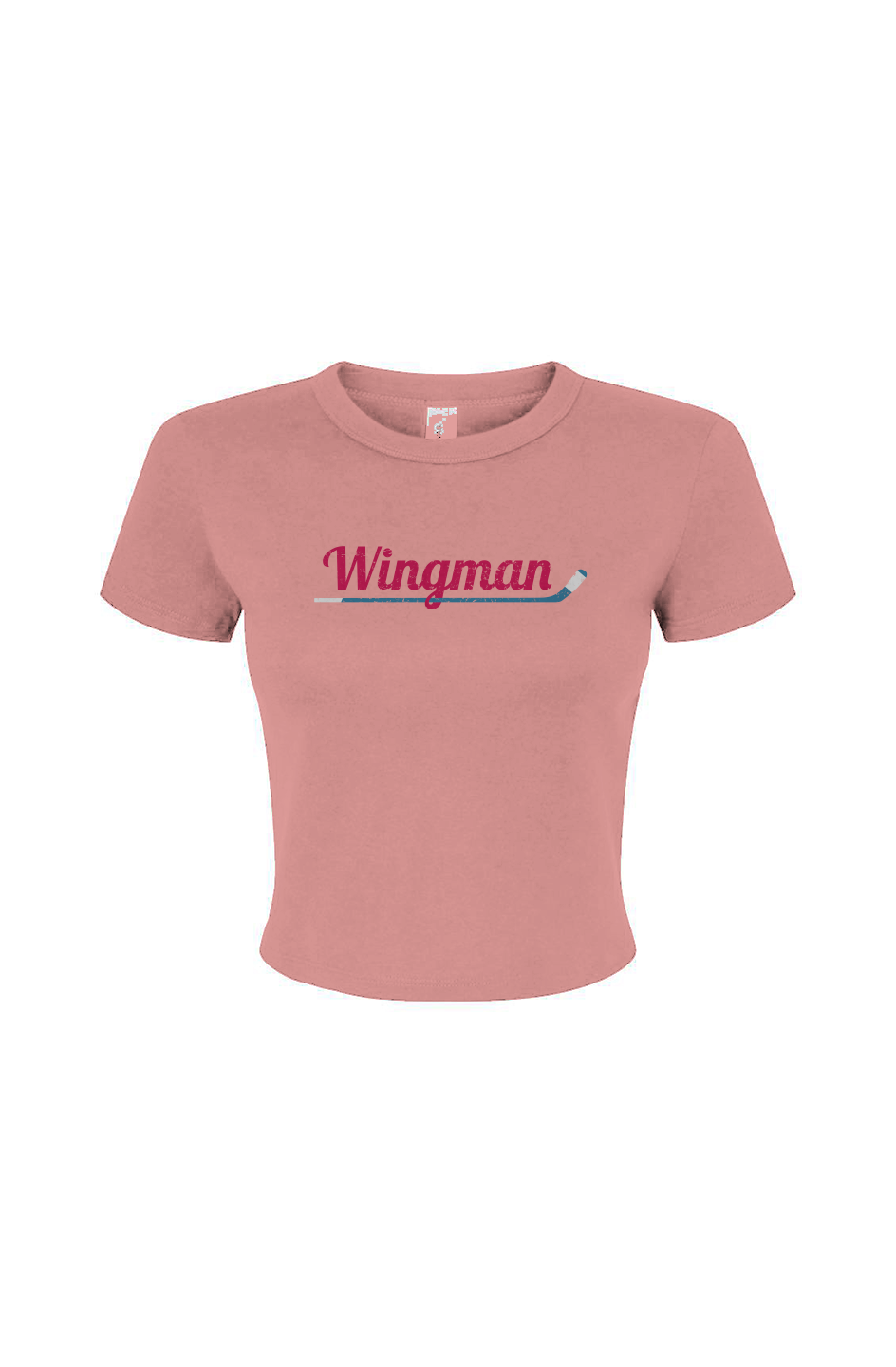 The Barn Babe Wingman Micro Rib Baby Tee Pink | Barn Garb Hockey Threads