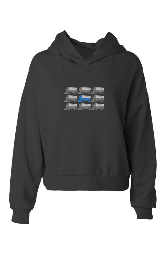 The Barn Babe Zamboni Nation Hip-Height Hoodie Black | Barn Garb Hockey Threads