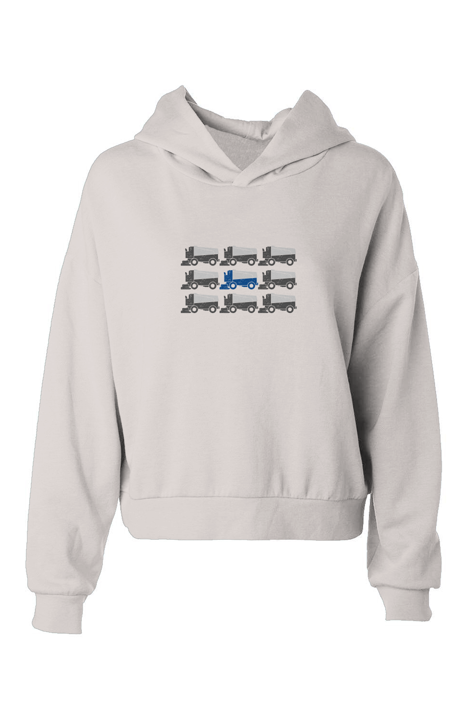 The Barn Babe Zamboni Nation Hip-Height Hoodie Bone | Barn Garb Hockey Threads