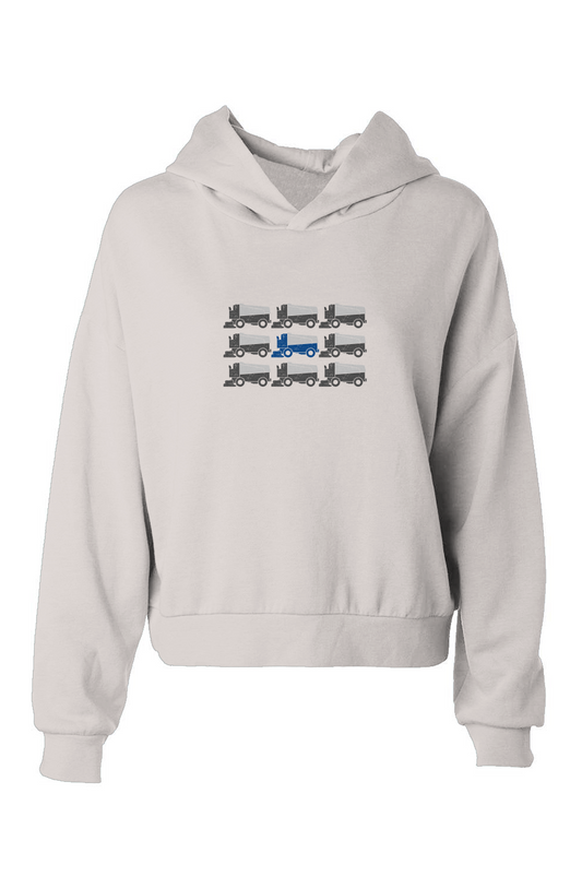 The Barn Babe Zamboni Nation Hip-Height Hoodie Bone | Barn Garb Hockey Threads