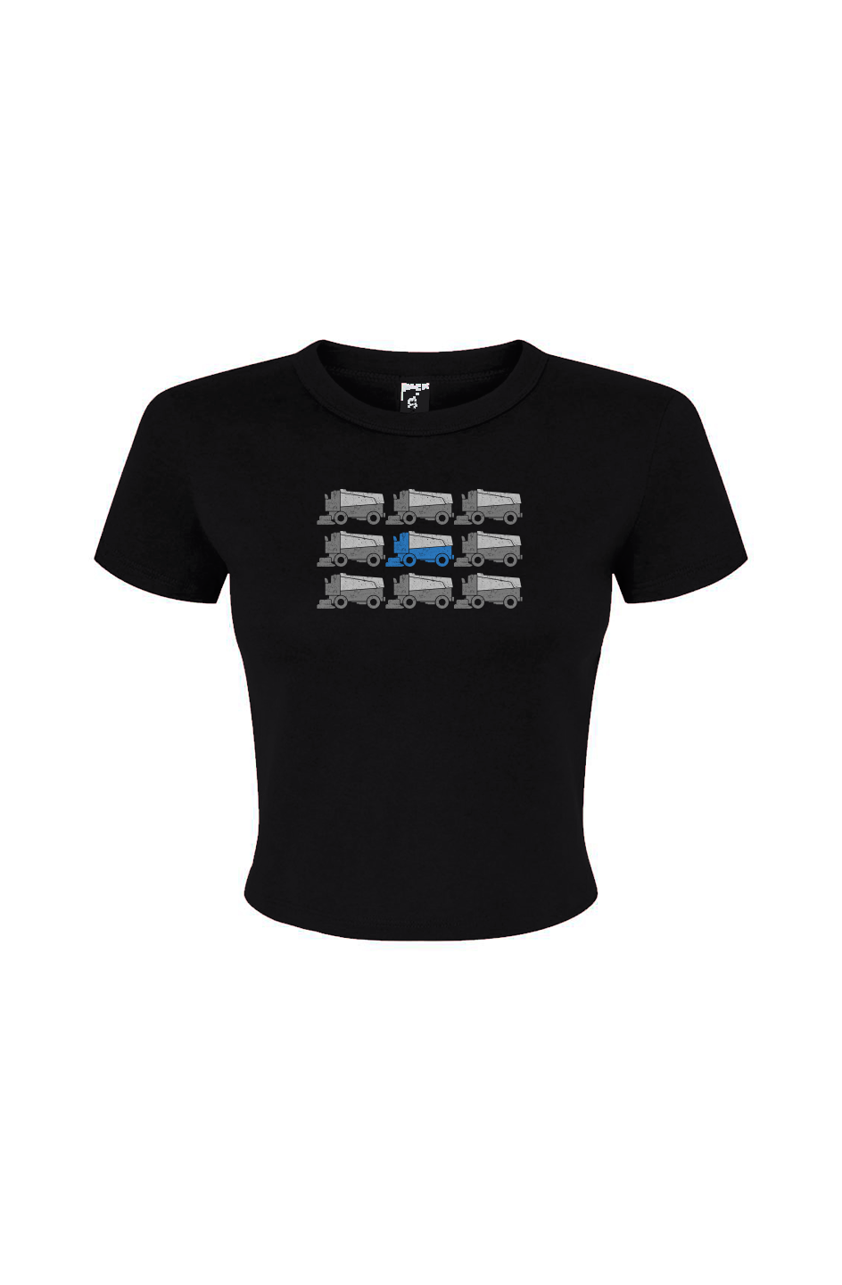 The Barn Babe Zamboni Nation Micro Rib Baby Tee Black | Barn Garb Hockey Threads