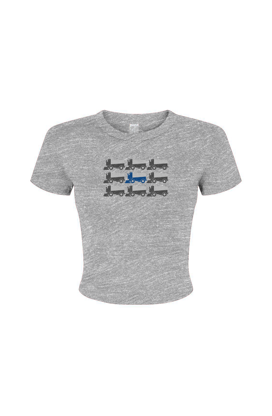 The Barn Babe Zamboni Nation Micro Rib Baby Tee Grey | Barn Garb Hockey Threads