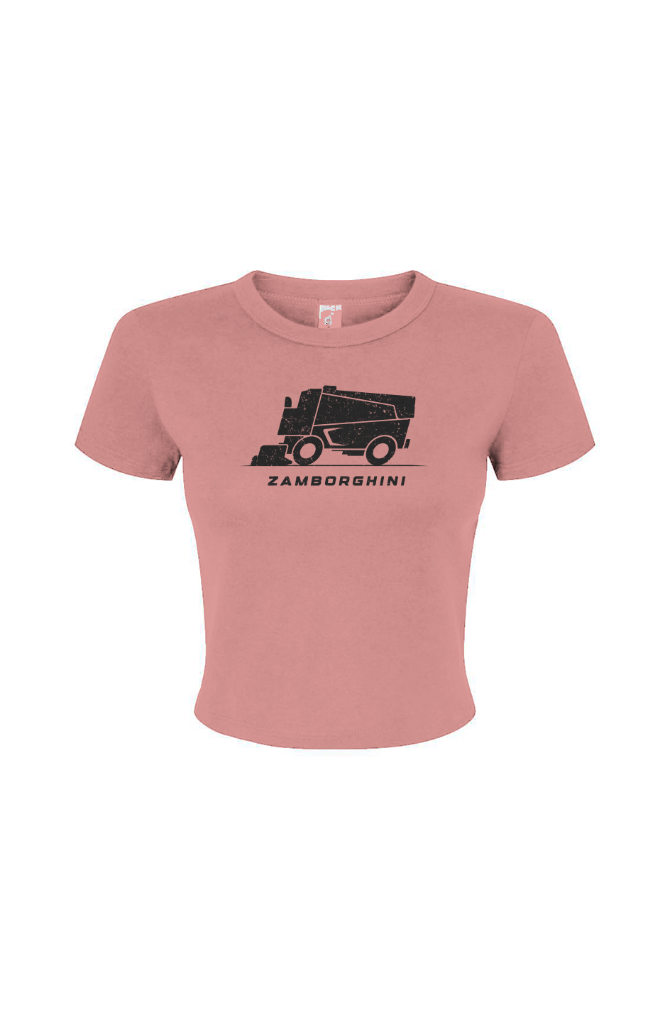 The Barn Babe Zamborghini Micro Rib Baby Tee Pink | Barn Garb Hockey Threads