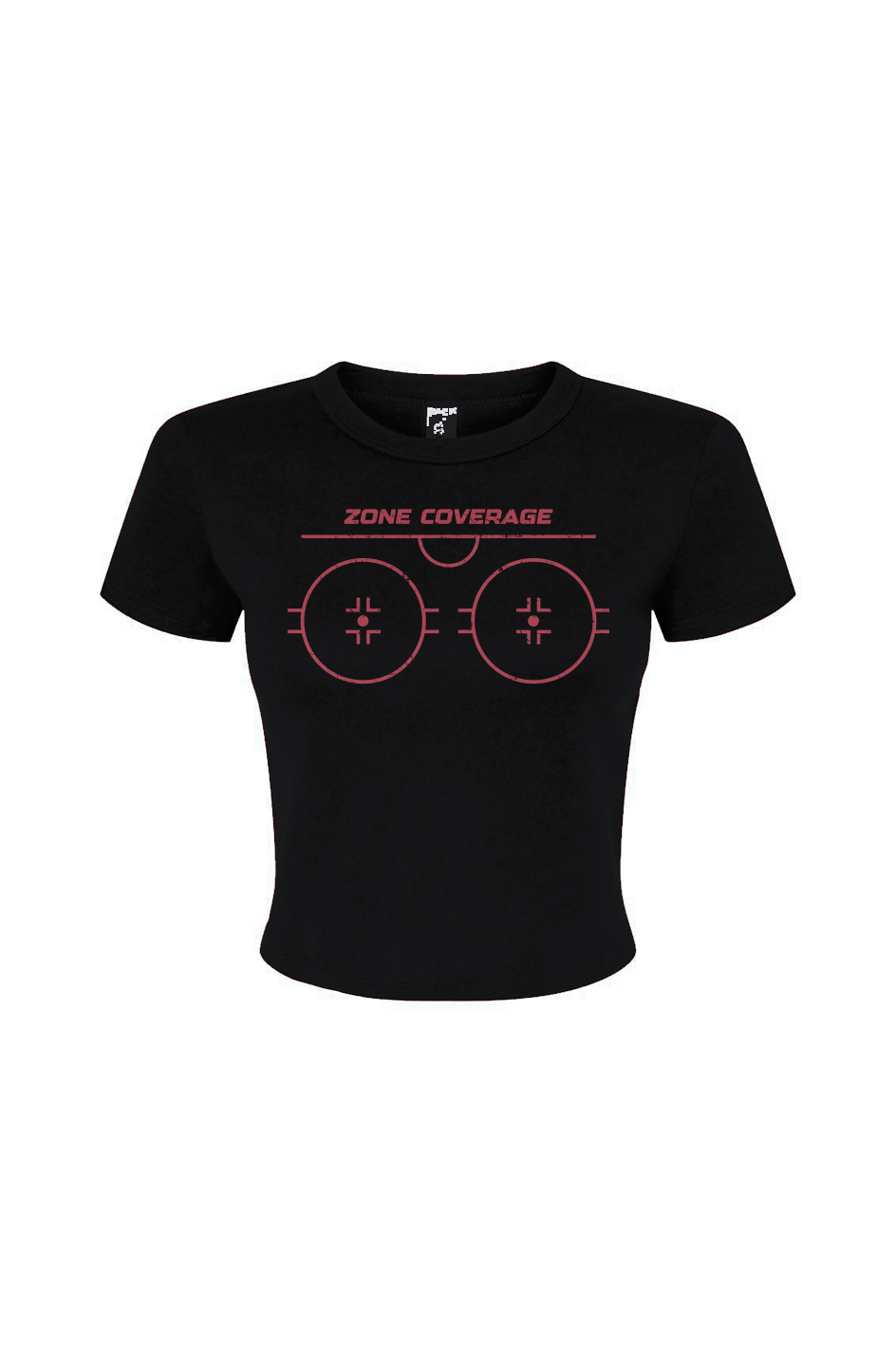 The Barn Babe Zone Coverage Micro Rib Baby Tee Black | Barn Garb Hockey Threads