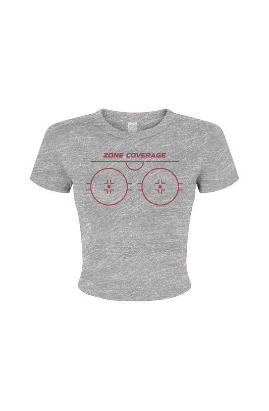 The Barn Babe Zone Coverage Micro Rib Baby Tee Grey | Barn Garb Hockey Threads