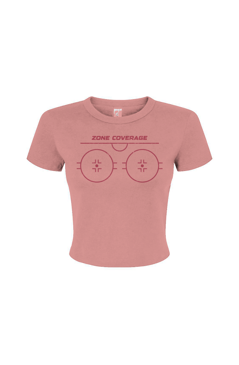 The Barn Babe Zone Coverage Micro Rib Baby Tee Pink | Barn Garb Hockey Threads