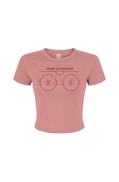 The Barn Babe Zone Coverage Micro Rib Baby Tee Pink | Barn Garb Hockey Threads