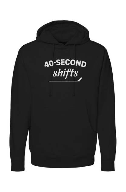 The Bench Boss 40-Second Shifts Hoodie Black | Barn Garb Hockey Threads