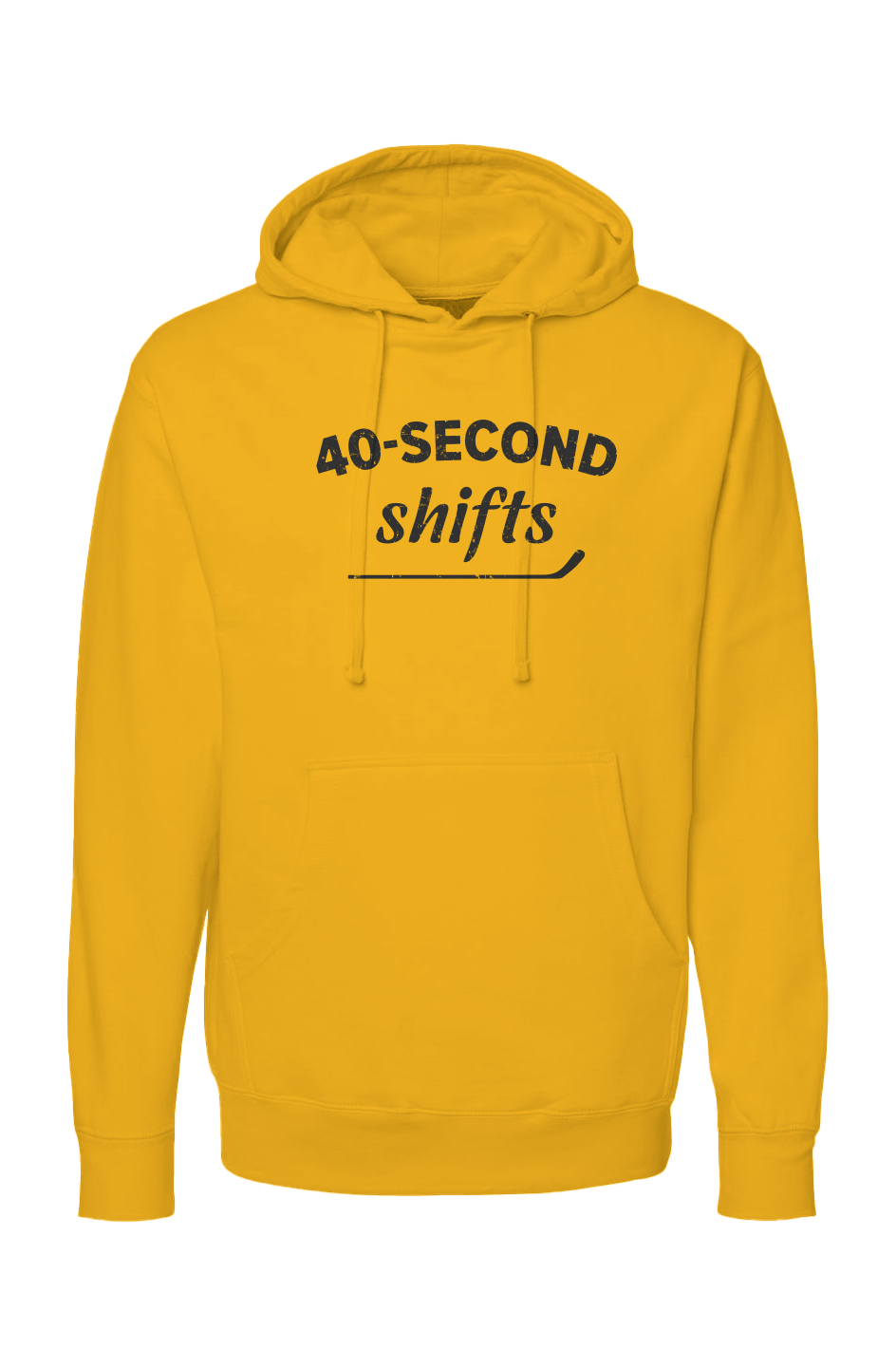 The Bench Boss 40-Second Shifts Hoodie Gold | Barn Garb Hockey Threads