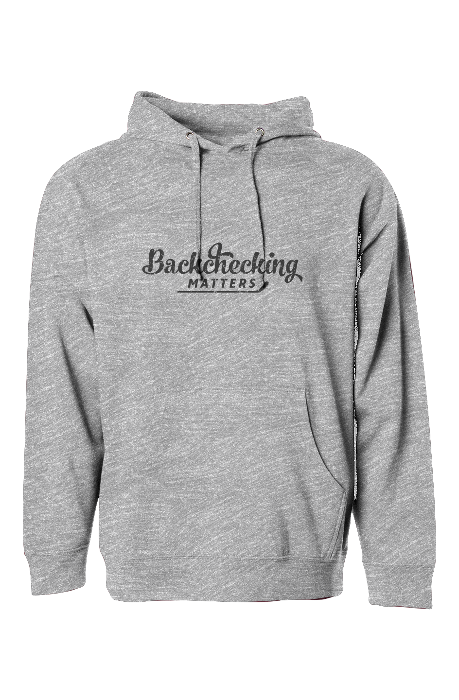The Bench Boss Backchecking Matters Hoodie Grey | Barn Garb Hockey Threads