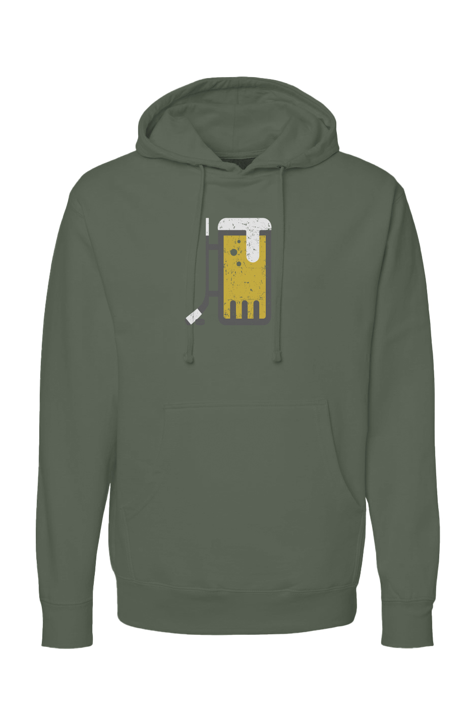 The Bench Boss Bar Down Hoodie Military Green | Barn Garb Hockey Threads