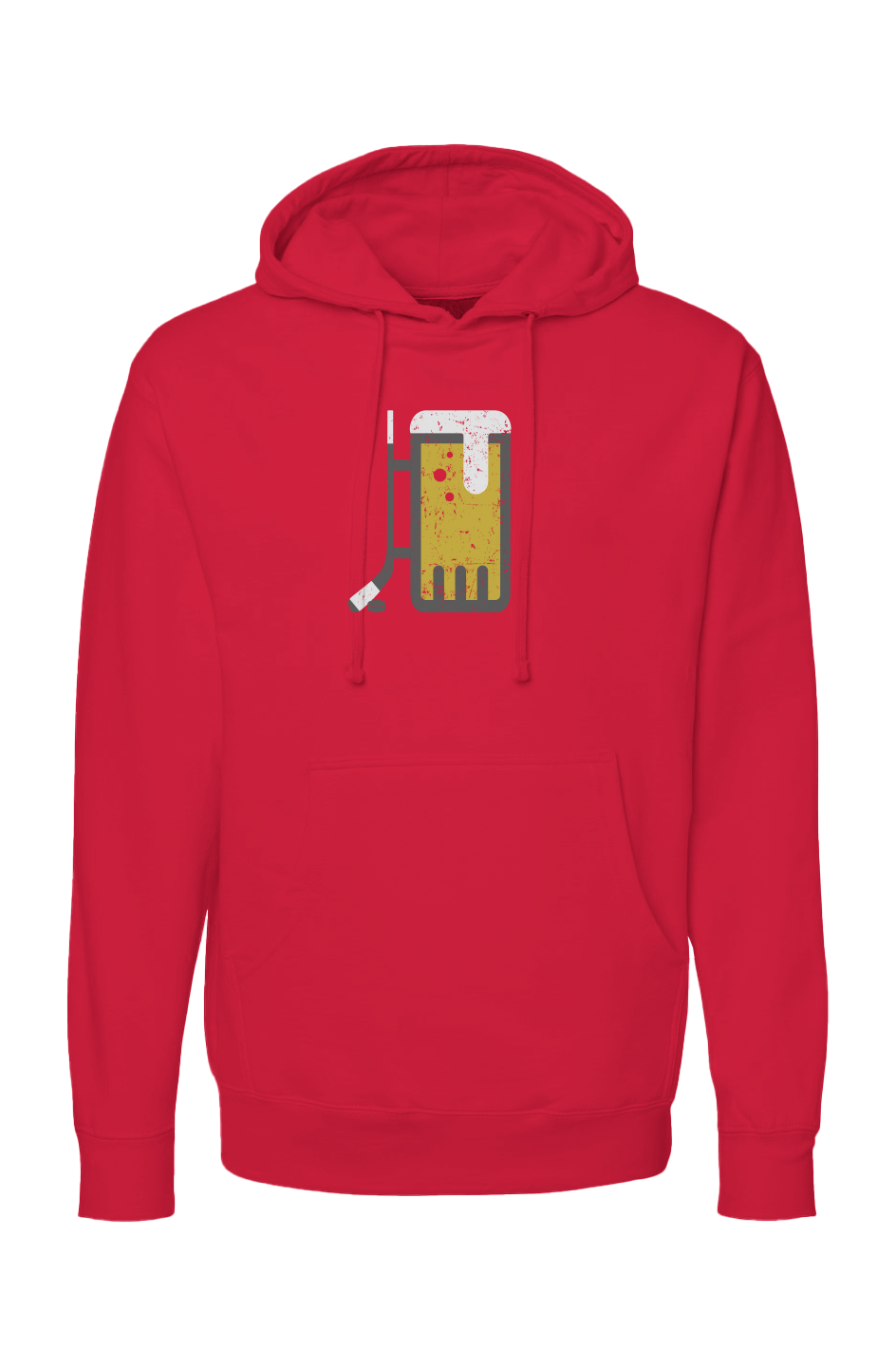 The Bench Boss Bar Down Hoodie Red | Barn Garb Hockey Threads
