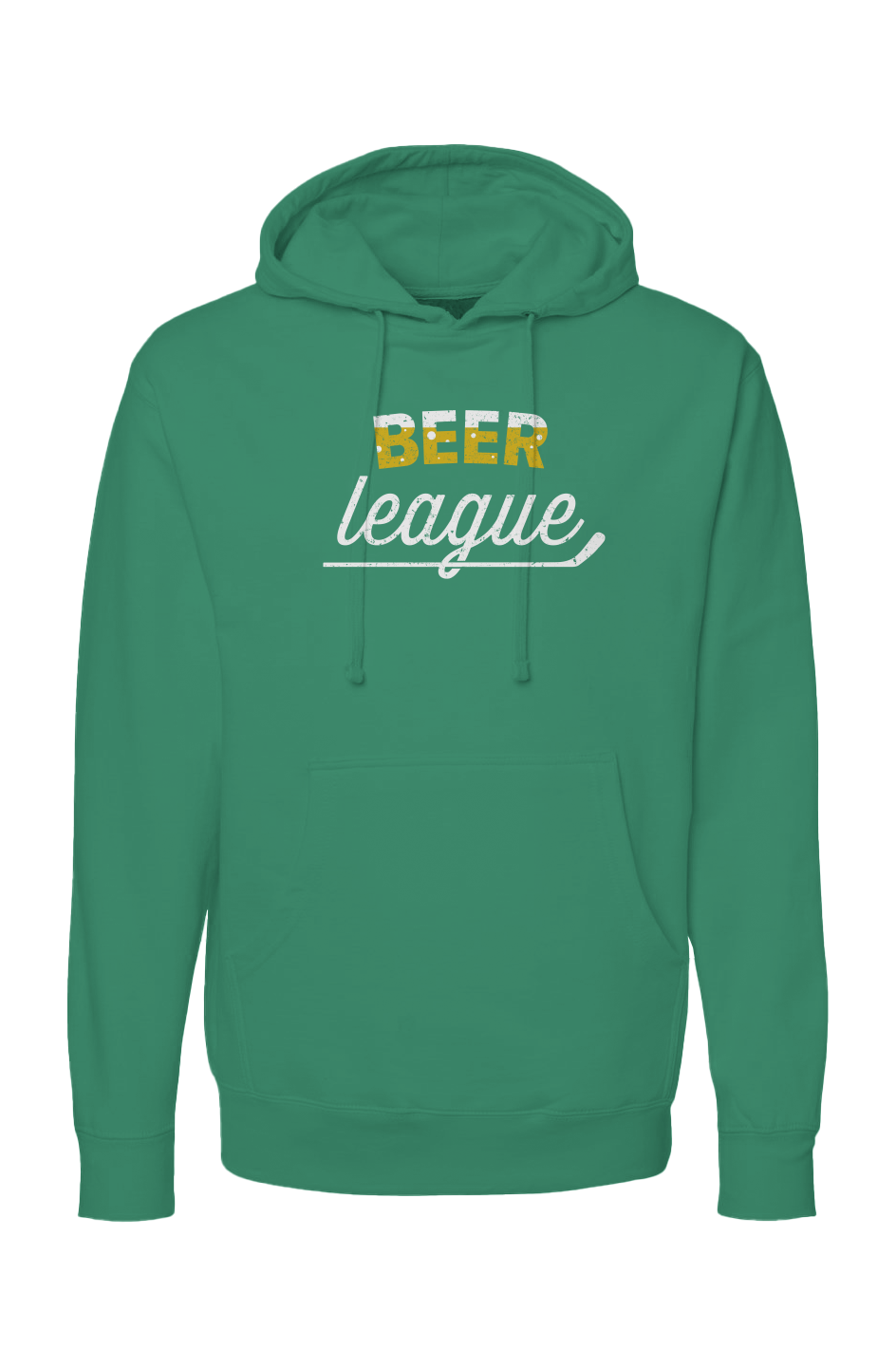The Bench Boss Beer League Hoodie Green | Barn Garb Hockey Threads