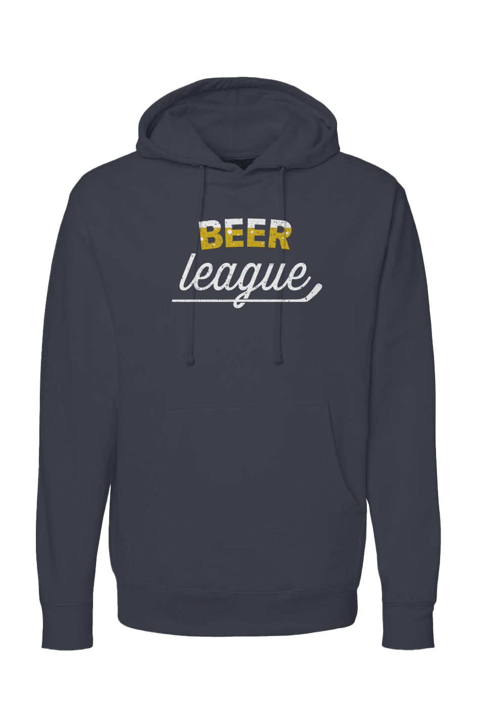 The Bench Boss Beer League Hoodie Navy Blue | Barn Garb Hockey Threads