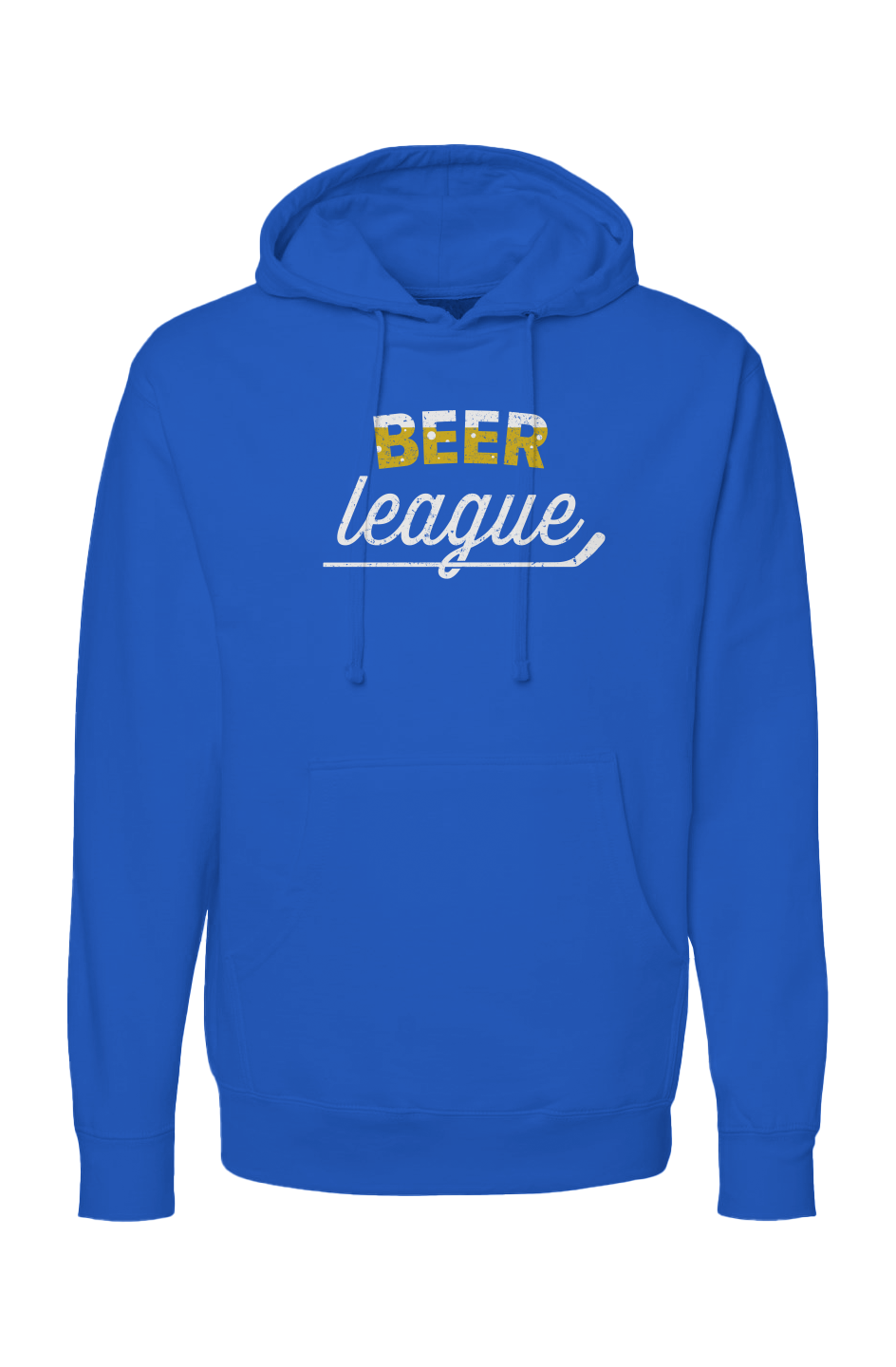 The Bench Boss Beer League Hoodie Royal Blue | Barn Garb Hockey Threads