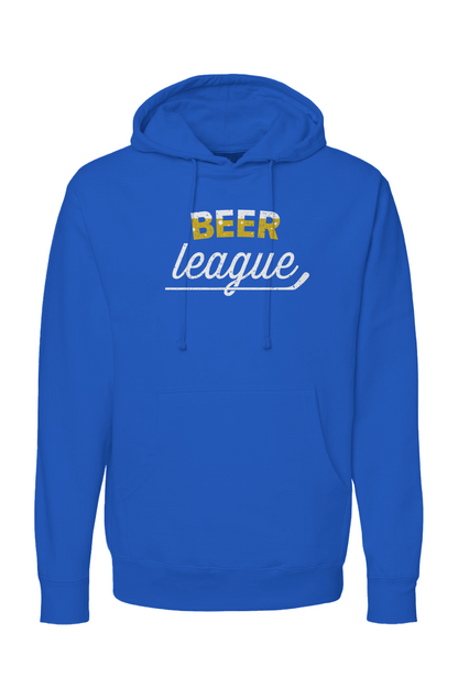 The Bench Boss Beer League Hoodie Royal Blue | Barn Garb Hockey Threads