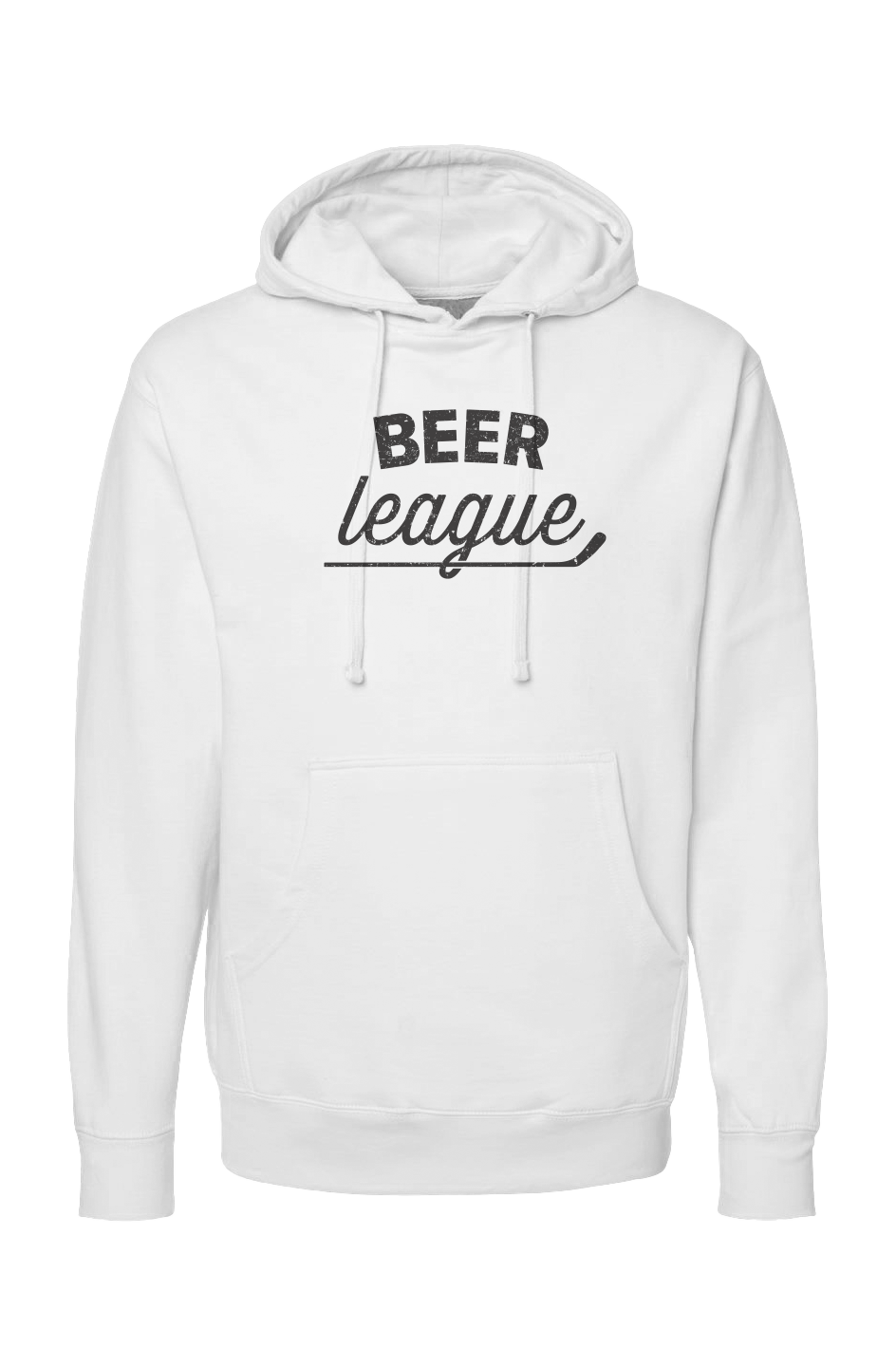 The Bench Boss Beer League Hoodie White | Barn Garb Hockey Threads