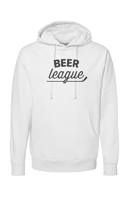 The Bench Boss Beer League Hoodie White | Barn Garb Hockey Threads