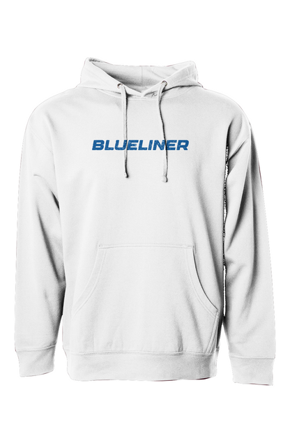 The Bench Boss Blueliner Hoodie White | Barn Garb Hockey Threads