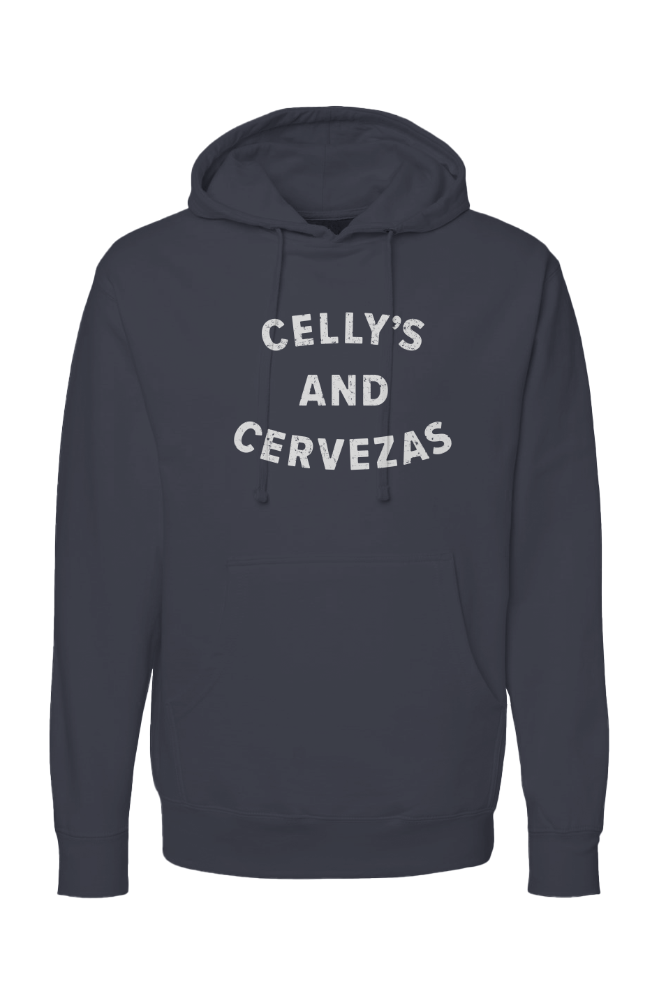 The Bench Boss Celly's and Cervezas Hoodie Navy Blue | Barn Garb Hockey Threads