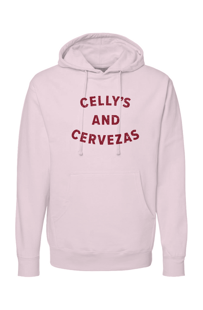 The Bench Boss Celly's and Cervezas Hoodie Pink | Barn Garb Hockey Threads