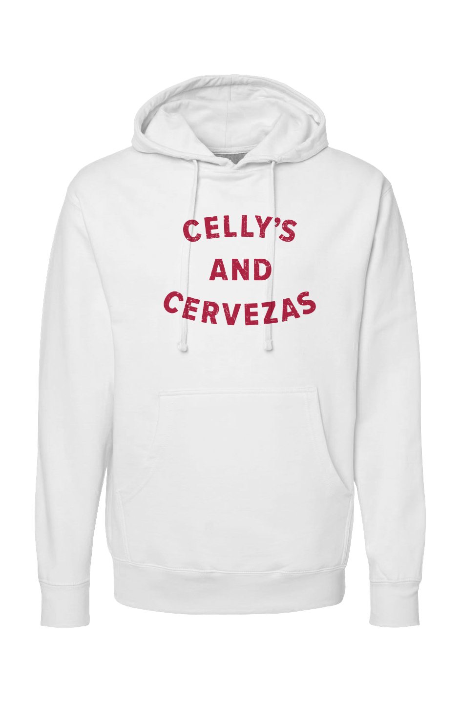 The Bench Boss Celly's and Cervezas Hoodie White | Barn Garb Hockey Threads