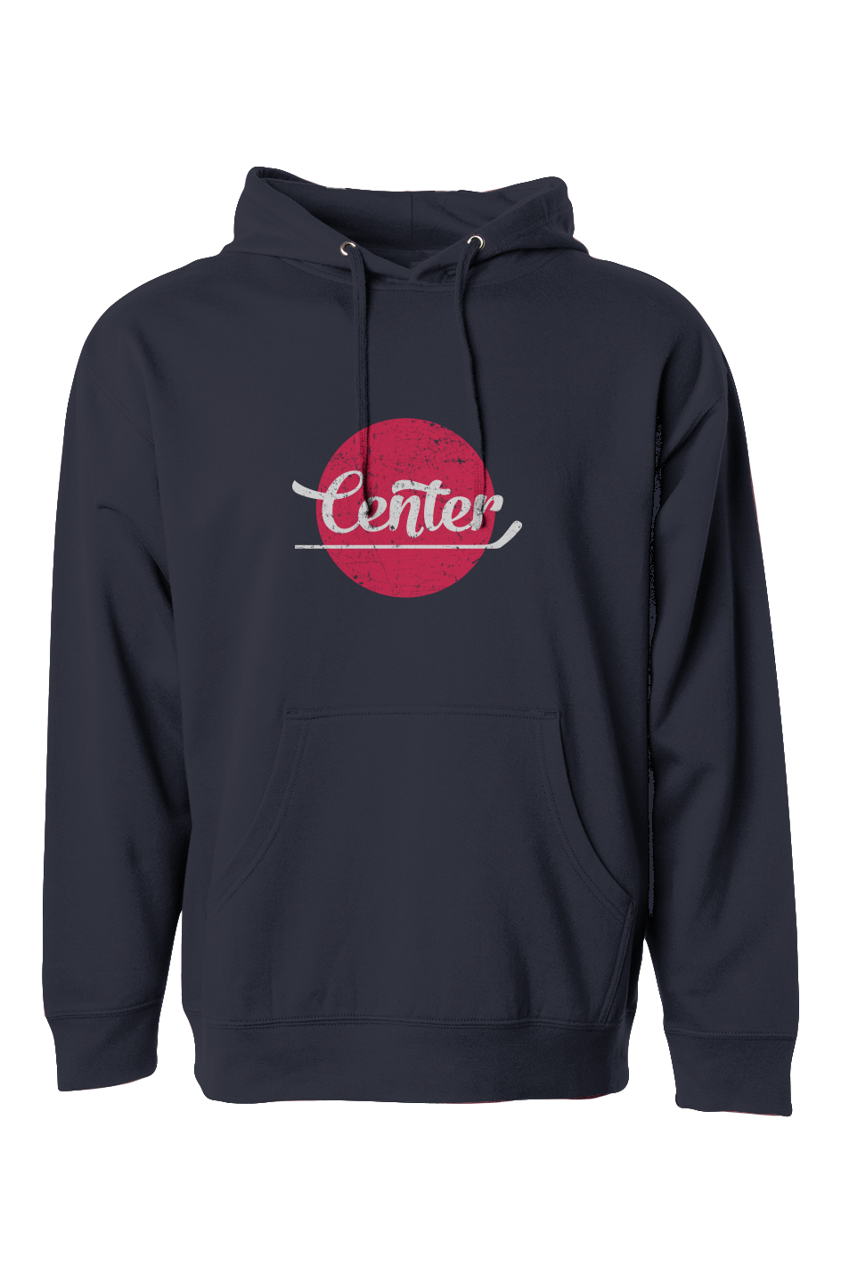 The Bench Boss Center Dot Hoodie Navy Blue | Barn Garb Hockey Threads