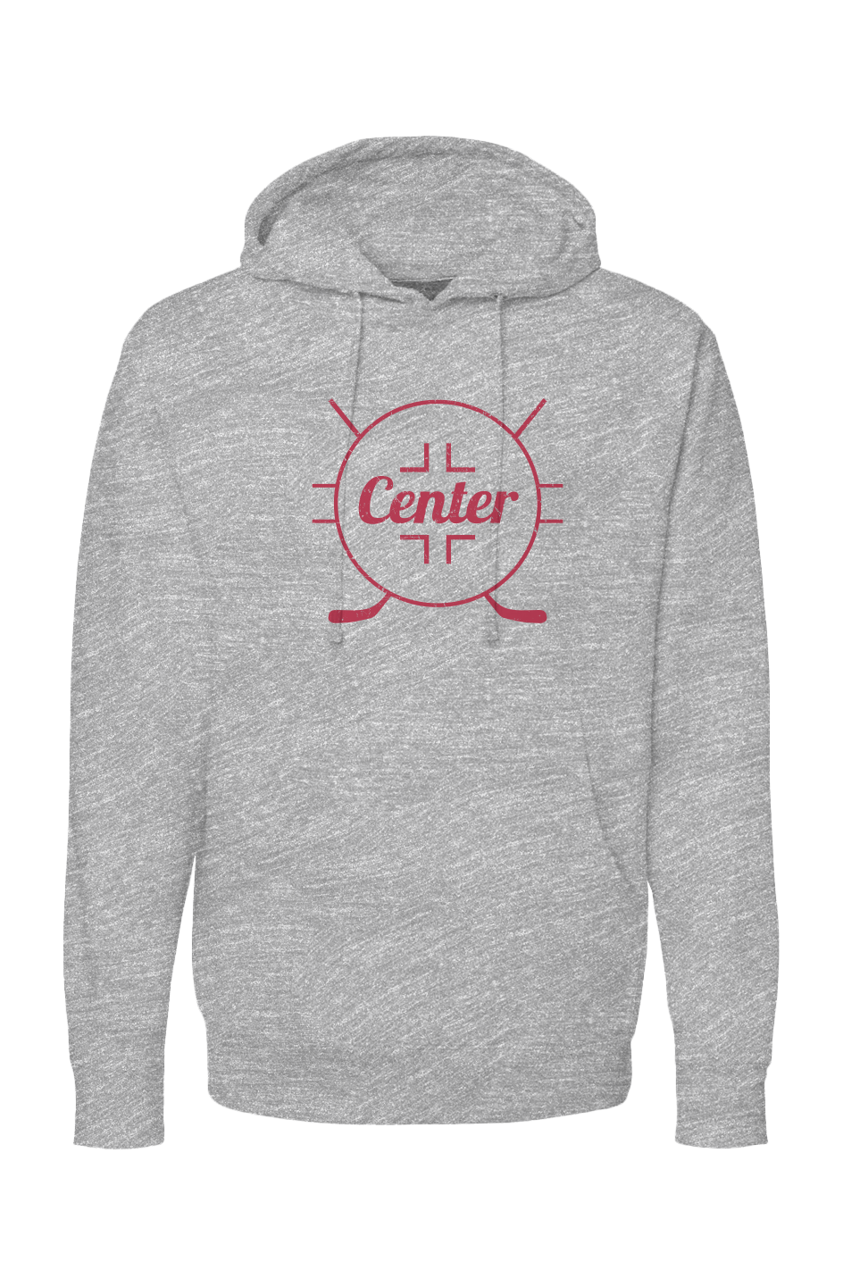 The Bench Boss Center Faceoff Circle Hoodie Grey | Barn Garb Hockey Threads