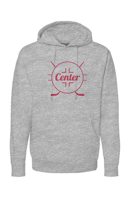 The Bench Boss Center Faceoff Circle Hoodie Grey | Barn Garb Hockey Threads